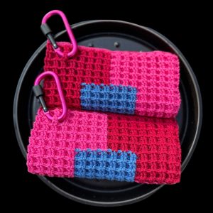 Einzigartiger handgemachter Topflappen aus Baumwolle mit plastischer Struktur im Waffelmuster – Topflappen online bestellen